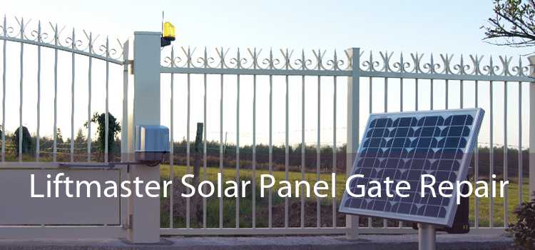 Liftmaster Solar Panel Gate Repair 